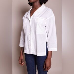 Ilana Kohn Mapes Button-Up Shirt ‘Chalk’ White Size Small